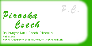 piroska csech business card